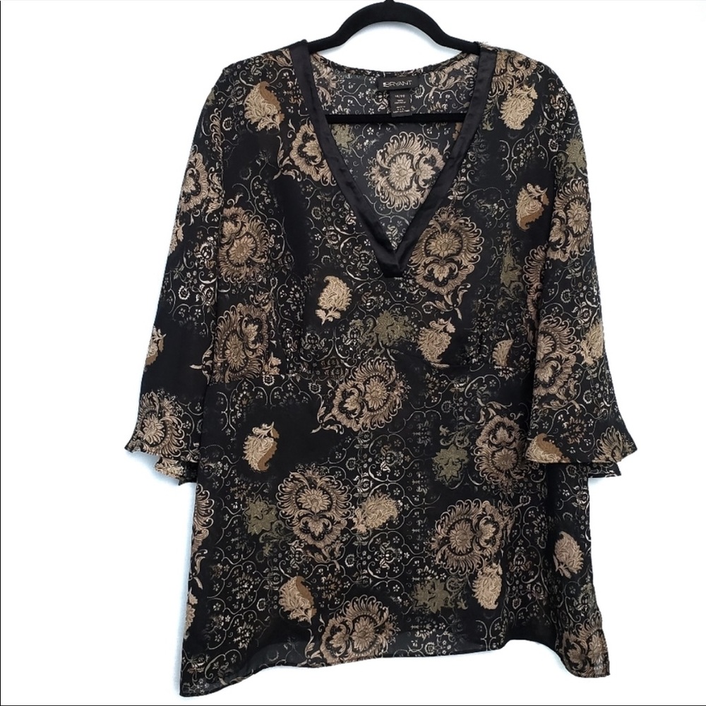 Lane Bryant Sheer Floral Blouse
